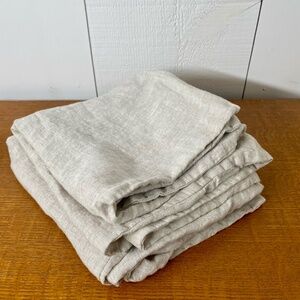 Quince 100% Linen King Pillow Shams Set | Sand Color| Pair